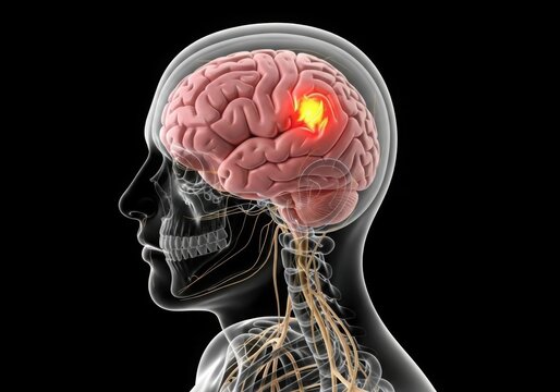 Brain stroke medical illustration 