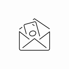 open envelope invitation icon sign vector