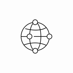 worldwide network connection icon sign vector
