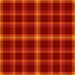Warm plaid pattern in reds and oranges. Great for backgrounds, textiles, or adding a cozy, autumnal touch to designs. Versatile and eyecatching.