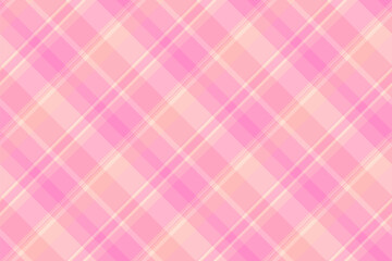 Soft pink and peach diagonal plaid pattern.  Ideal for feminine designs, backgrounds, textiles, or packaging.  A gentle, subtle texture adds visual interest.