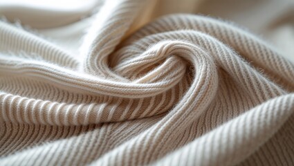 Sweater texture close-up beige knitted wool clothing