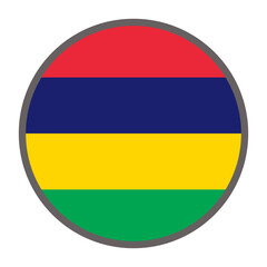 round flag of Mauritius country on white background vector
Vector round flag