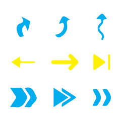 Arrow icons images set for free