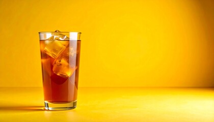 氷の透け感が際立つ麦茶のグラスと柔らかな光が、日常の夏らしさを上品に切り取る

