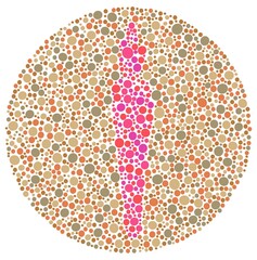 Picture of carrot vegetables for color blindness tests. Color blindness test with carrot pictures