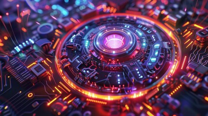 Fototapeta premium Futuristic circuit board design