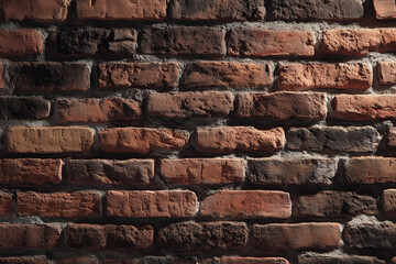 Naklejka premium Brick wall texture red brown brick wall