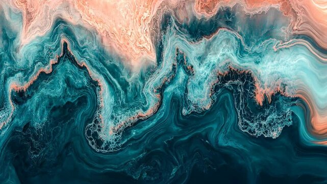 Blue Ocean Water Texture Underwater Art with Light and Smoke Patterns