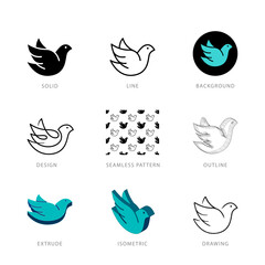 Each bird icon has its own creative design, and each design can meet the needs of different jobs.