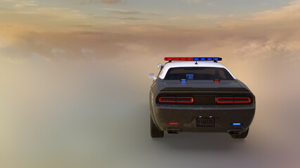 パトカー　3DCGレンダリング © tsuneomp