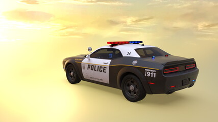 パトカー　3DCGレンダリング © tsuneomp