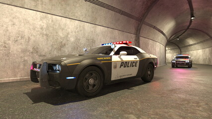 パトカー　3DCGレンダリング © tsuneomp