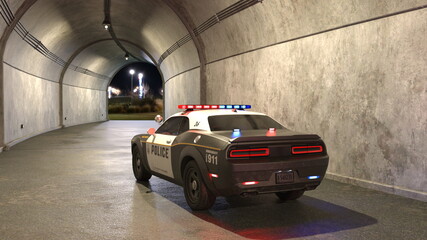 パトカー　3DCGレンダリング © tsuneomp