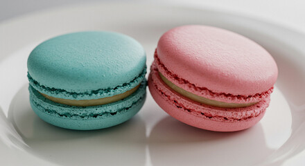 Obraz premium Delightful Pastel Macarons A Sweet Treat
