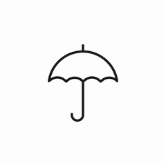small open umbrella icon sign vector