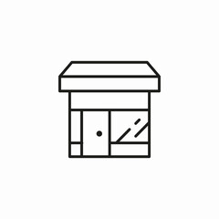 small front shop icon sign vector