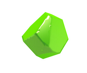Unrefined Uranium Crystal – Isometric 3D Icon