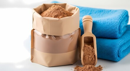Fototapeta premium Natural Clay Powder for Spa Treatments and Beauty Products