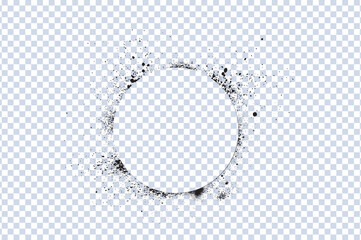 Black Grunge Splash Frame, Vector Ink Box and Brush Stroke Element for Text on White Background