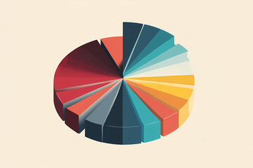 Obraz premium Data driven pie chart vector logo with insights