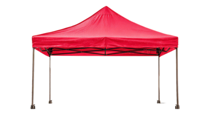 Pop Up gazebo, Red rain tent on white background,Work with clipping path.