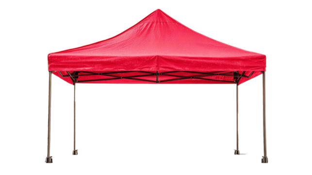  Pop Up gazebo, Red rain tent on white background,Work with clipping path.