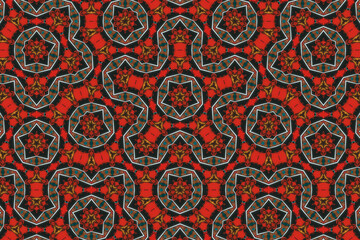 Seamless Perspective Design Interior Geometric Fabric Graphic Tile Textile Symmetric Digital Cloth Art Background Luxury Texture Decoration Shape Wallpaper Fashion Endless Template Visual Pattern.