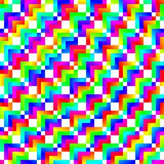 Vibrant geometric chevron pattern in bright neon colors. Perfect for retro designs, party backgrounds, and energetic graphic projects with 80s aesthetic.