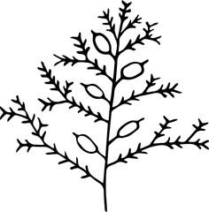 Flower hand drawing doodle element