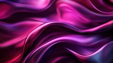 Obraz premium A rich tapestry of silk fabric flows gracefully, showcasing stunning pink and purple hues that evoke emotions of luxury, elegance, and sophistication in art.