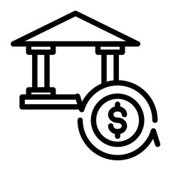 Public Banking and Investment Institution Icon from Financial Services Collection (Outline style)