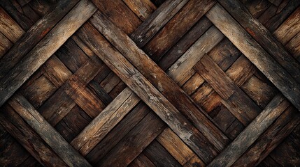 Intricate wooden wall pattern