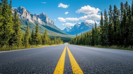 Mountain road landscape
