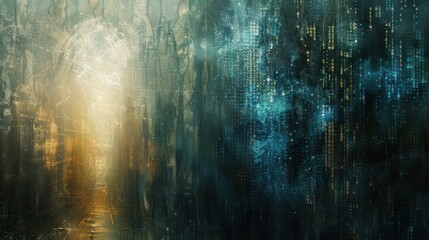 Abstract city corridor background