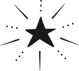 Star minimalist simple drawing