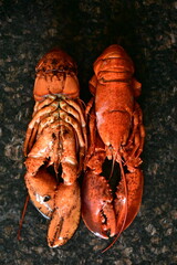 delicious lobster on the background