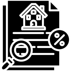 Tax audit gylph icon. Simple vector icon design in gylph style. Editable vector format