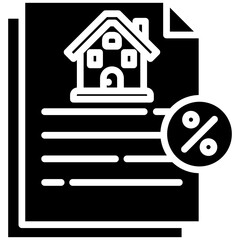 Property gylph icon. Simple vector icon design in gylph style. Editable vector format