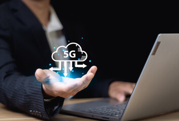 5G Technology networks Internet connecting wireless devices around the world. 5G technology is...