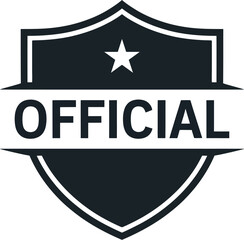 Official seal badge shield star graphic design element