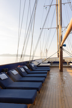 Luxury yacht charter in Greece sailing on the ocean 