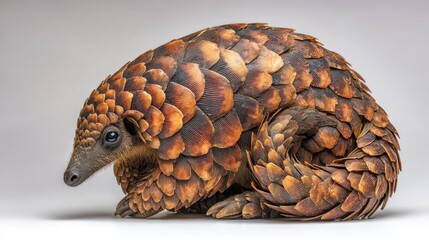 Fototapeta premium Close-up of an Asian pangolin