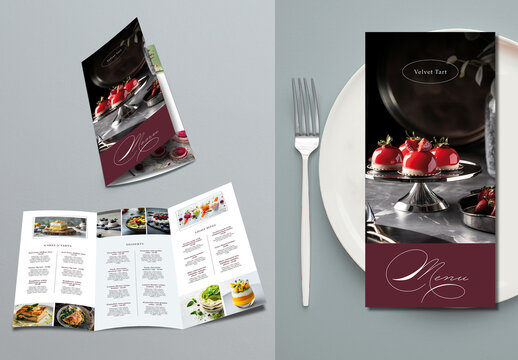 Minimal Cafe Menu - A3 Layout for Tea Room or Bakery