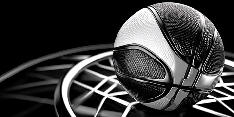 Basketball in studio setting