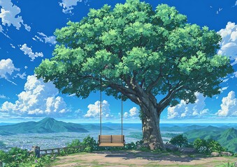 Swinging Treetop View