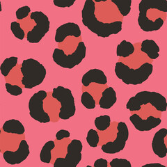 Abstract modern leopard seamless pattern. Animals trendy background. Color decorative vector stock illustration for print, card, postcard, fabric, textile. Modern ornament of stylized skin.