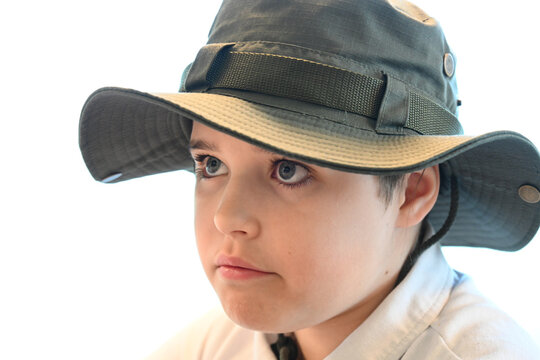 teenager in hat and white t-shirt, - Powered by Adobe