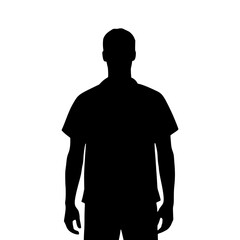 Silhouette Man - Simple Black Outline