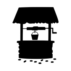 Silhouette Well Illustration - Vector Icon